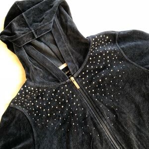 Calvin Klein velour studded hoodie, Size Medium